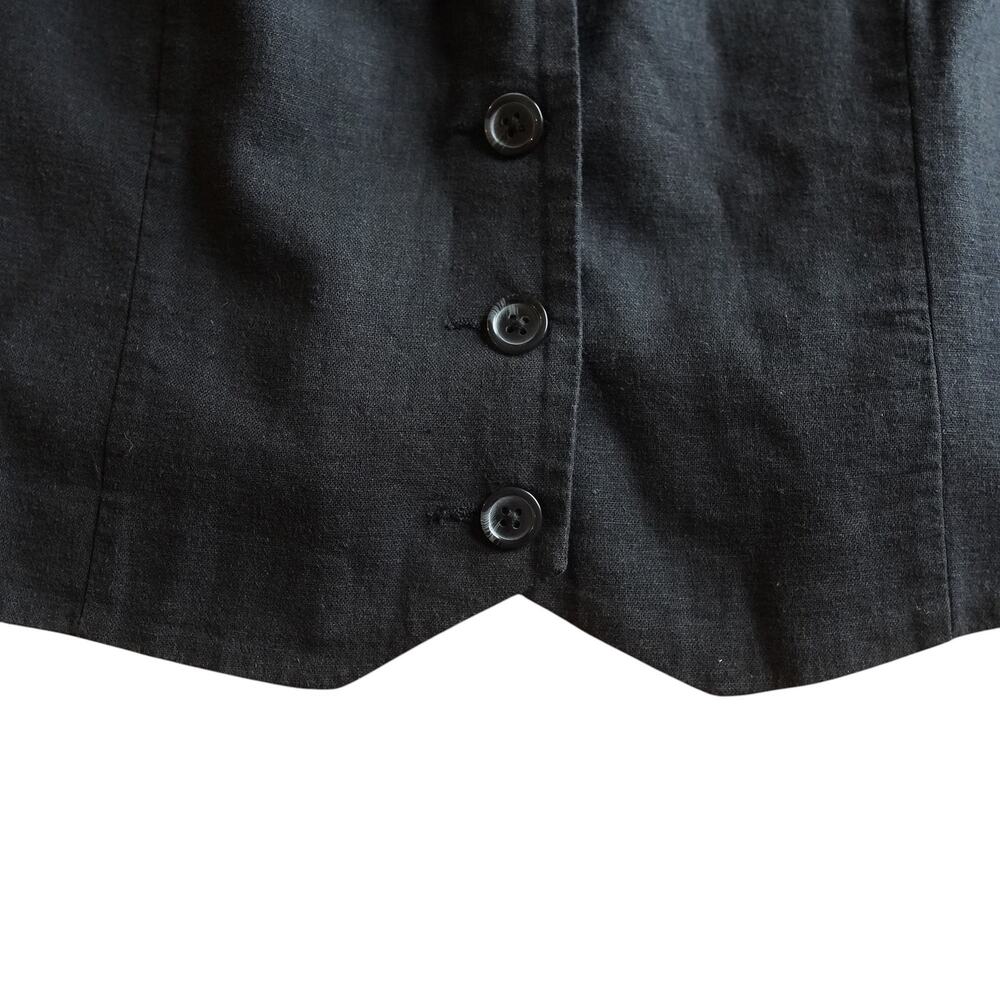 Express Black Linen Blend Vest NWT Size L Minimalist Officecore - Picture 8 of 9